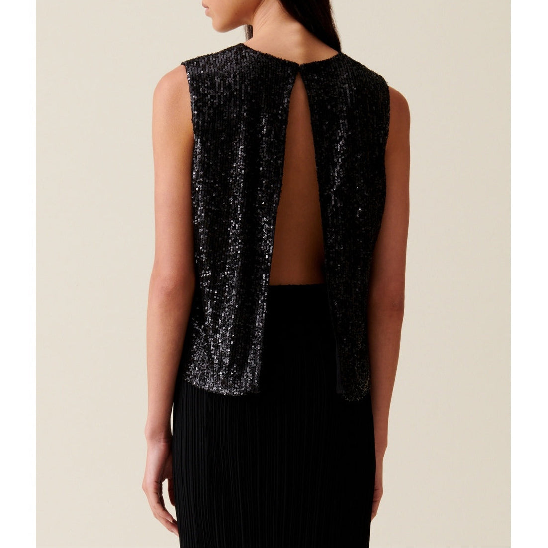 Top Beaupaillette Noir