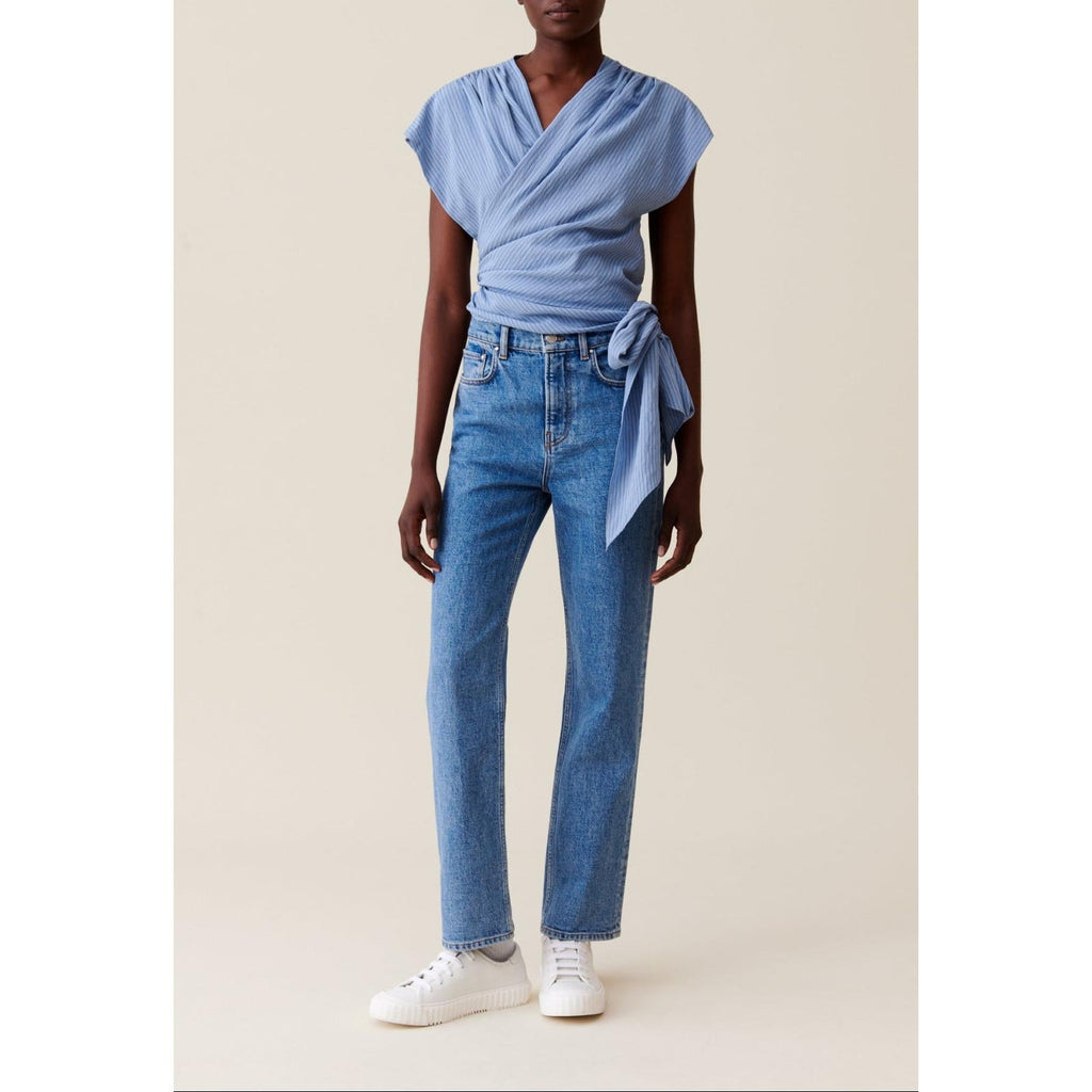 Claudie Pierlot - Striped Wrap Blouse