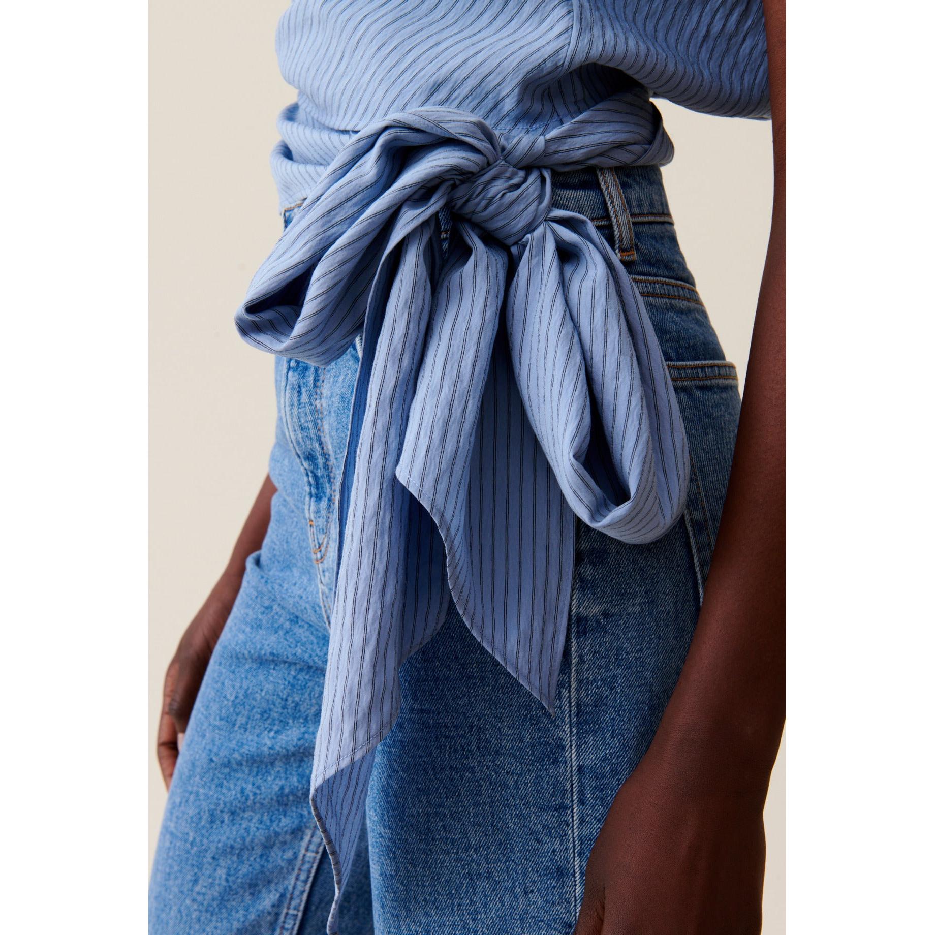 Claudie Pierlot - Striped Wrap Blouse