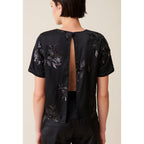 Claudie Pierlot - Top Negro Lentejuelas Bordadas