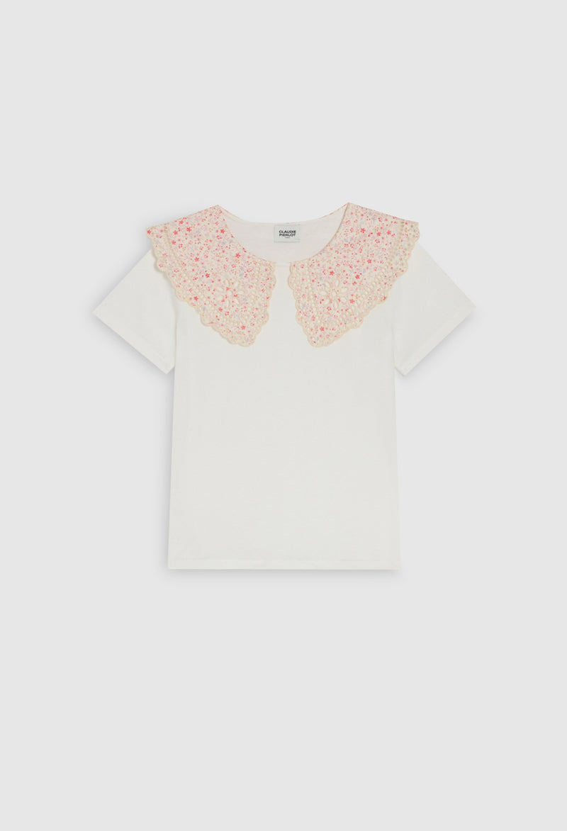 Claudie Pierlot - Tee Shirt Treflebis - Ecru