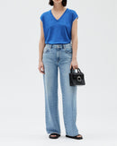 Claudie Pierlot - T-Shirts Takeaway - Bleu Santorin