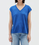 Claudie Pierlot - Camisetas Takeaway - Azul Santorini