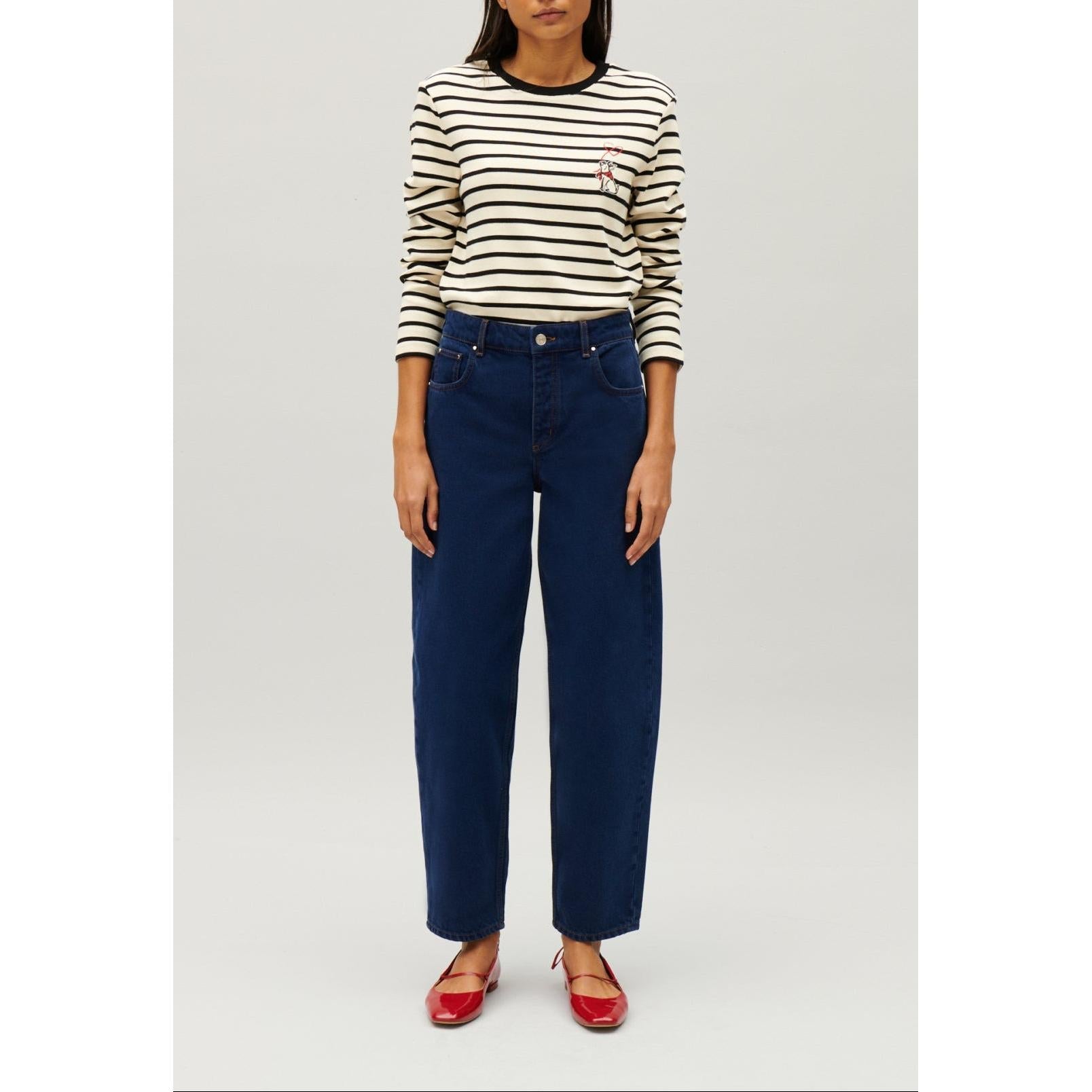 Claudie Pierlot - Jean Toto Two-Tone Breton Stripe Tee-Shirt