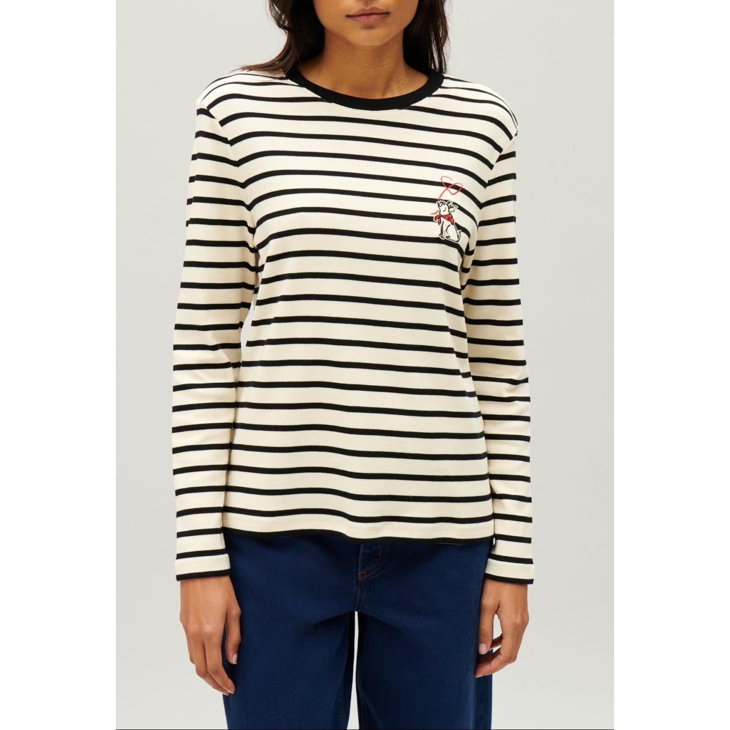 Claudie Pierlot - Jean Toto Two-Tone Breton Stripe Tee-Shirt