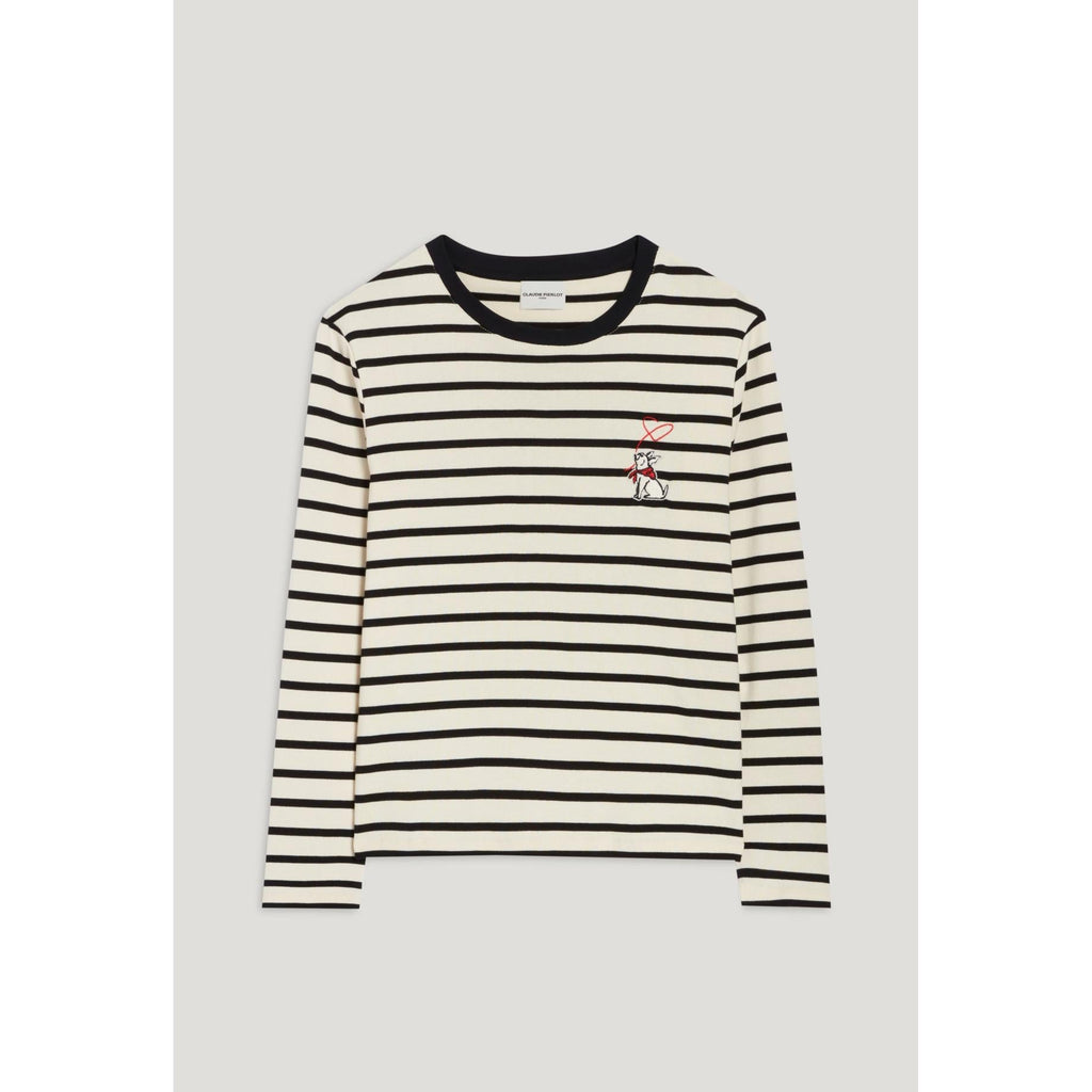 Claudie Pierlot - Jean Toto Two-Tone Breton Stripe Tee-Shirt