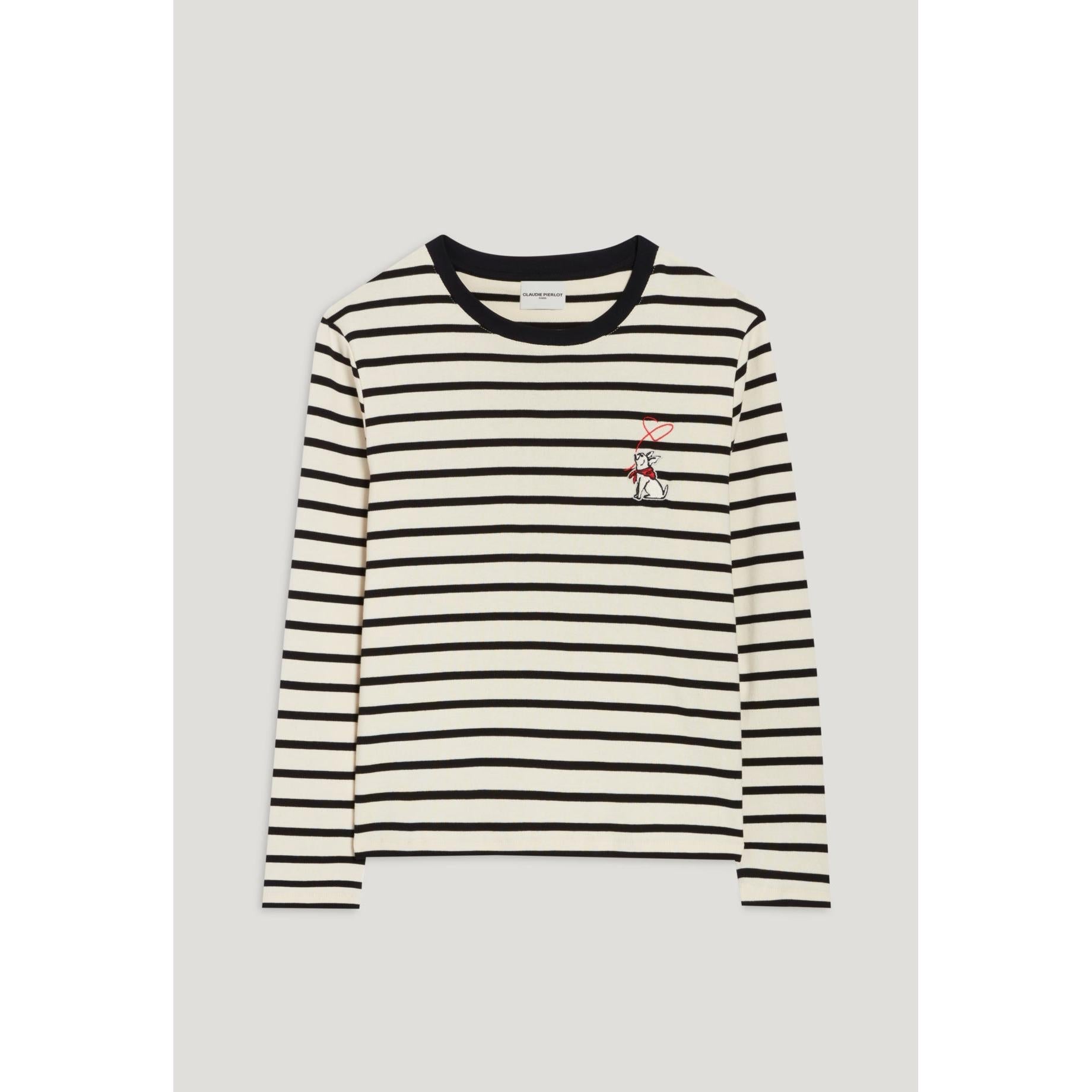 Claudie Pierlot - Jean Toto Two-Tone Breton Stripe Tee-Shirt
