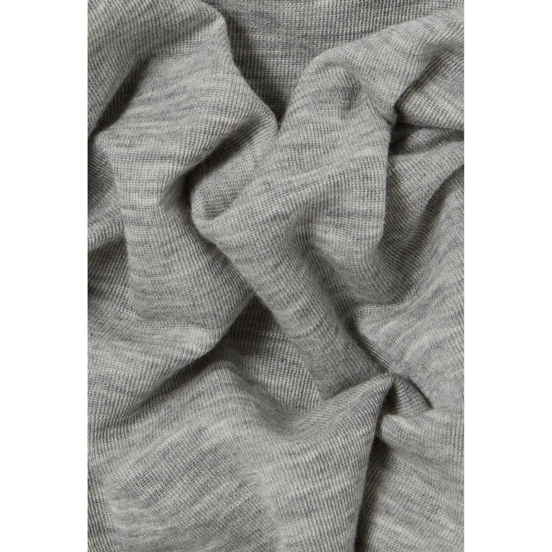 Top Maille Ajusté Col Rond Gris