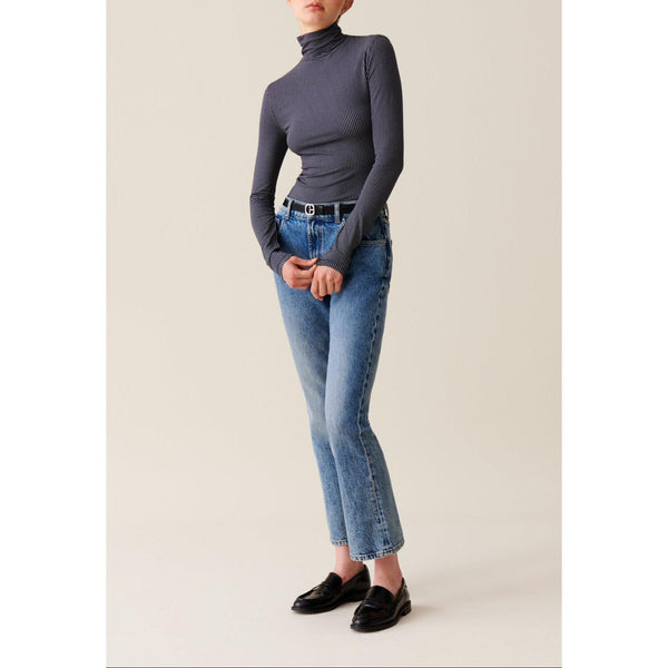 Fitted Funnel-Neck Top