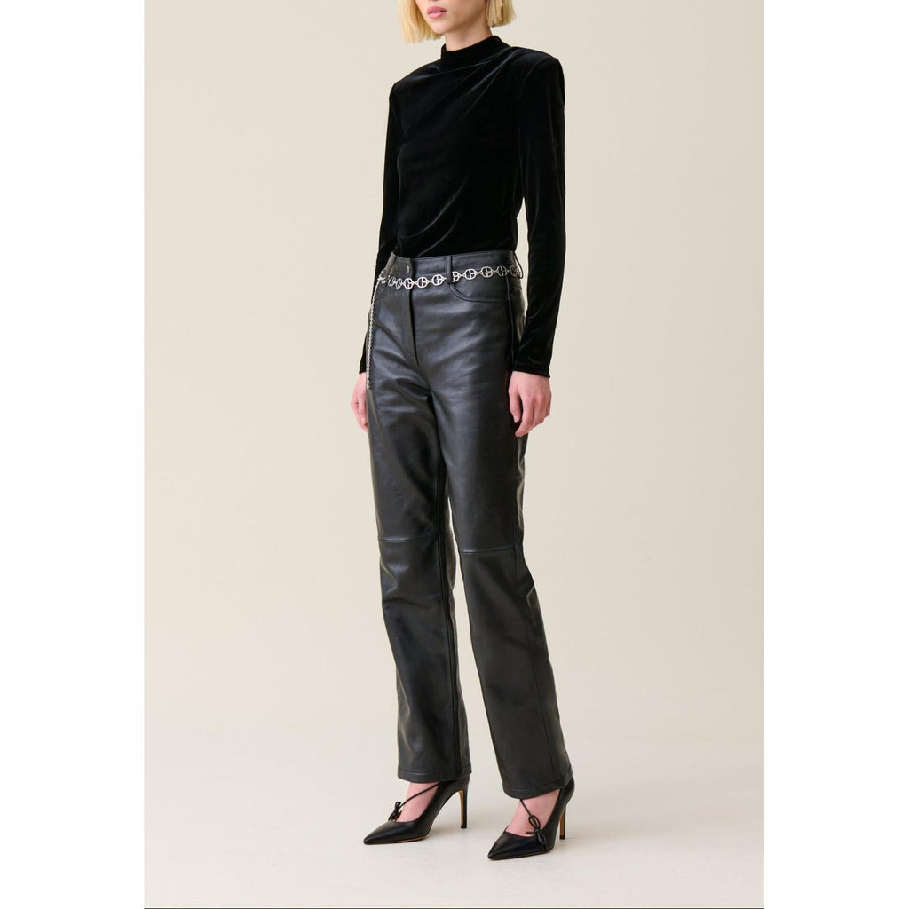 Claudie Pierlot - Fitted Black Velvet Top