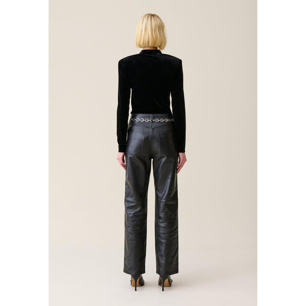 Claudie Pierlot - Fitted Black Velvet Top