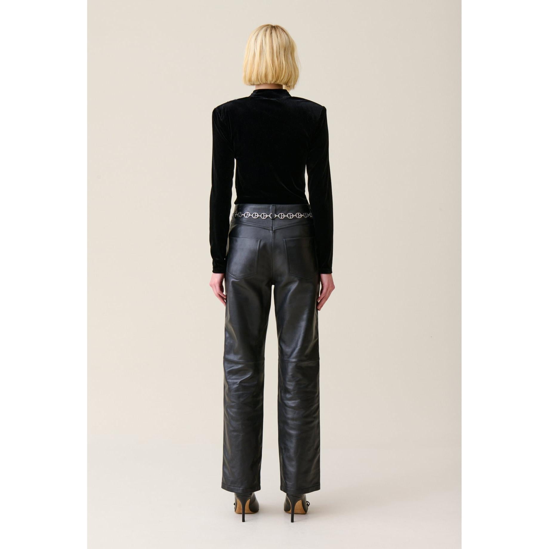 Claudie Pierlot - Fitted Black Velvet Top