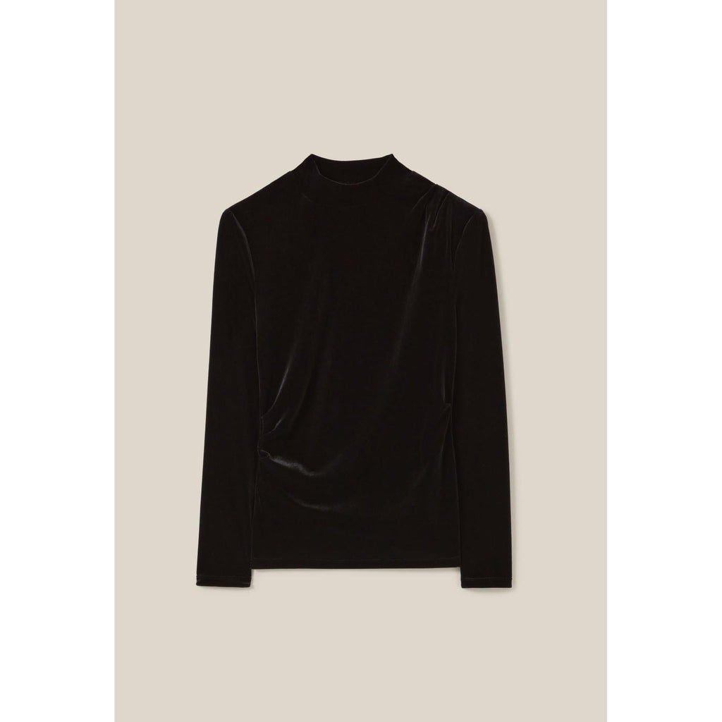 Claudie Pierlot - Fitted Black Velvet Top