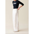Claudie Pierlot - T-Shirt Coton Manches Longues Noir