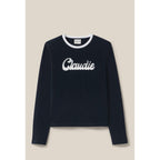 Claudie Pierlot - T-Shirt Coton Manches Longues Noir
