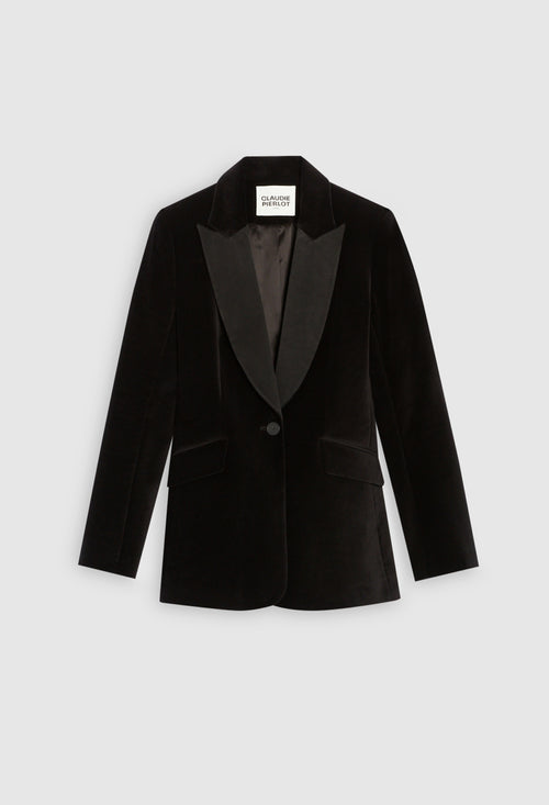 Claudie Pierlot - Traje de chaqueta de terciopelo - Negro