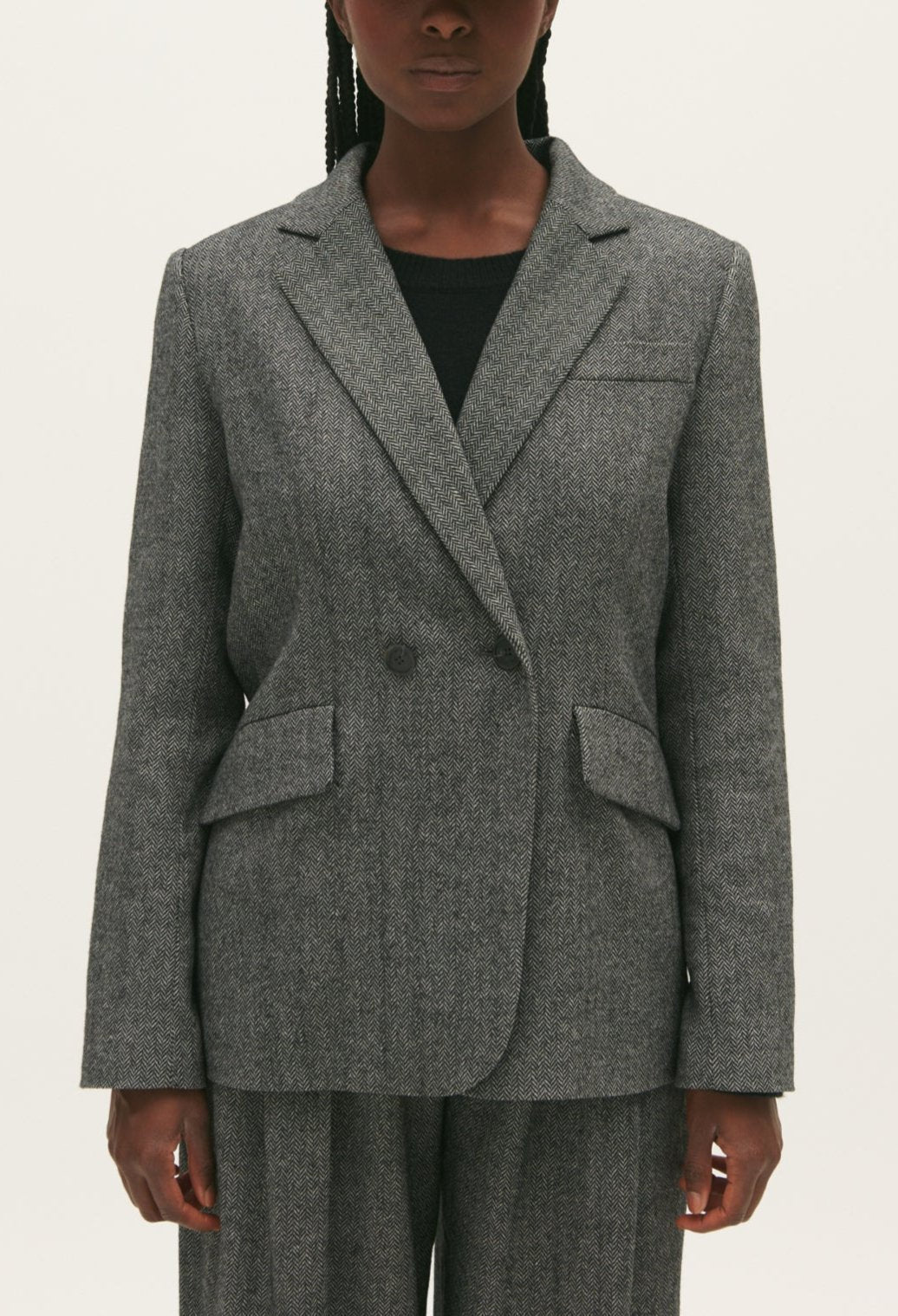 Claudie Pierlot - Tailored Jacket - Villaga Chevron - Two-Tone