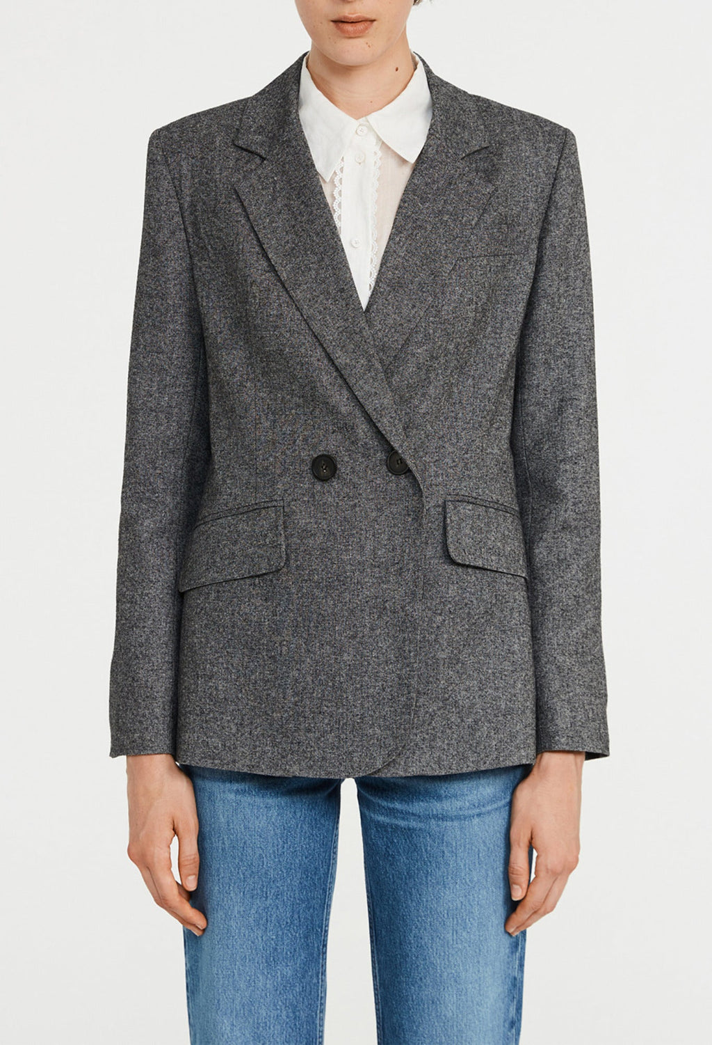 Claudie Pierlot - Tailored Jacket - Villaga - Heather Grey