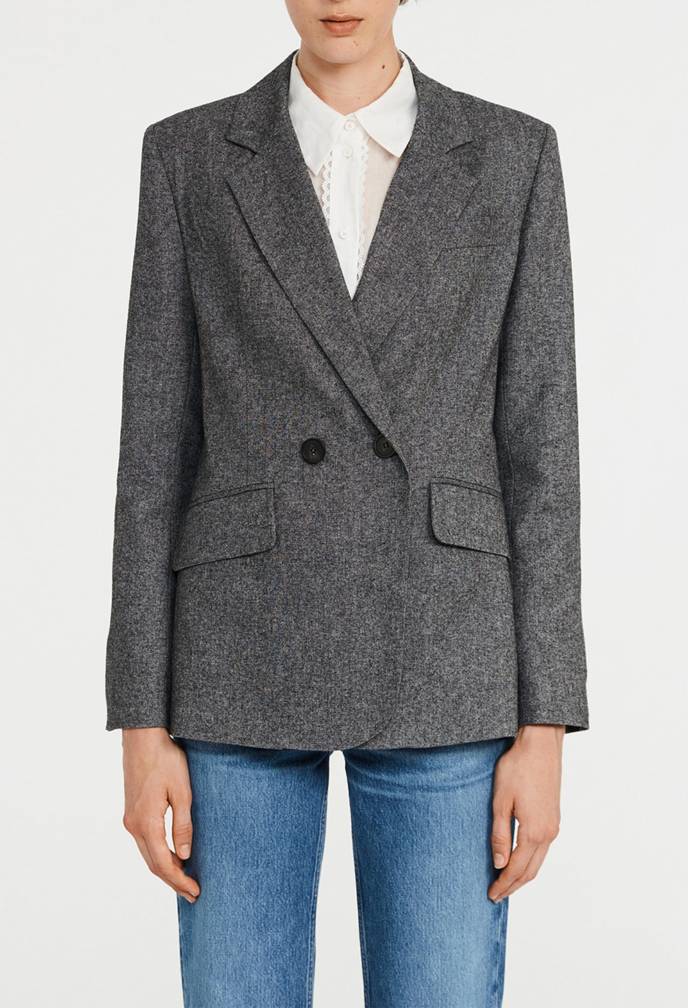 Claudie Pierlot - Tailored Jacket - Villaga - Heather Grey