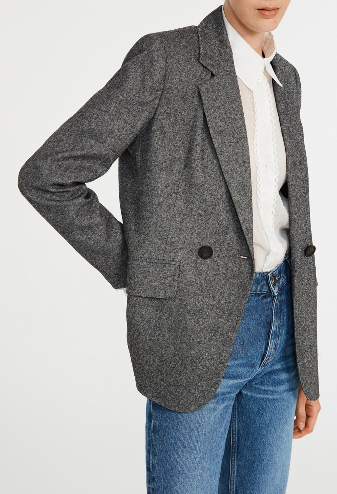 Claudie Pierlot - Tailored Jacket - Villaga - Heather Grey