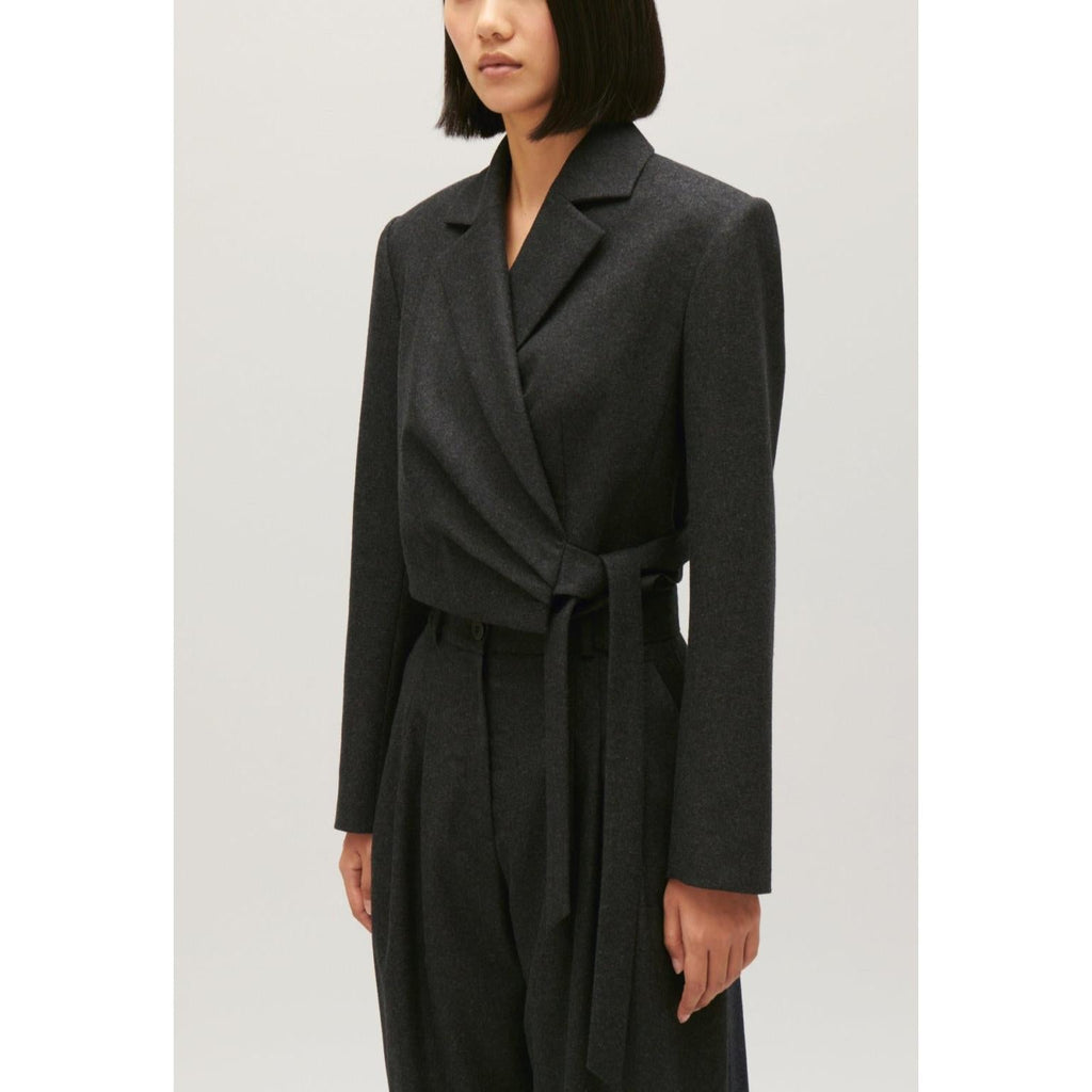 Claudie Pierlot - Veste Tailleur Courte Gris Chiné