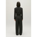Chaqueta de Traje Corta Gris Jaspeado