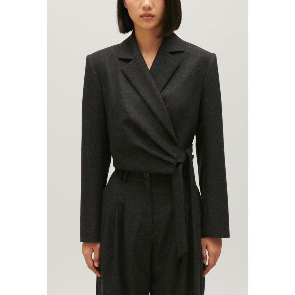 Claudie Pierlot - Veste Tailleur Courte Gris Chiné