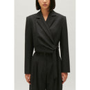 Chaqueta de traje corta gris jaspeado