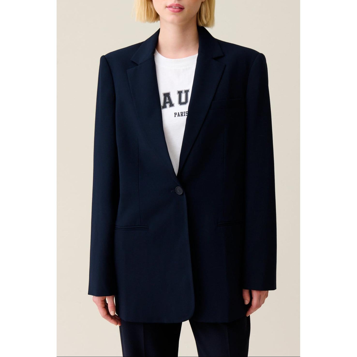 Chaqueta de traje extragrande azul marino