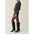 Claudie Pierlot - Chaqueta Tweed Gris de Lana Mezclada