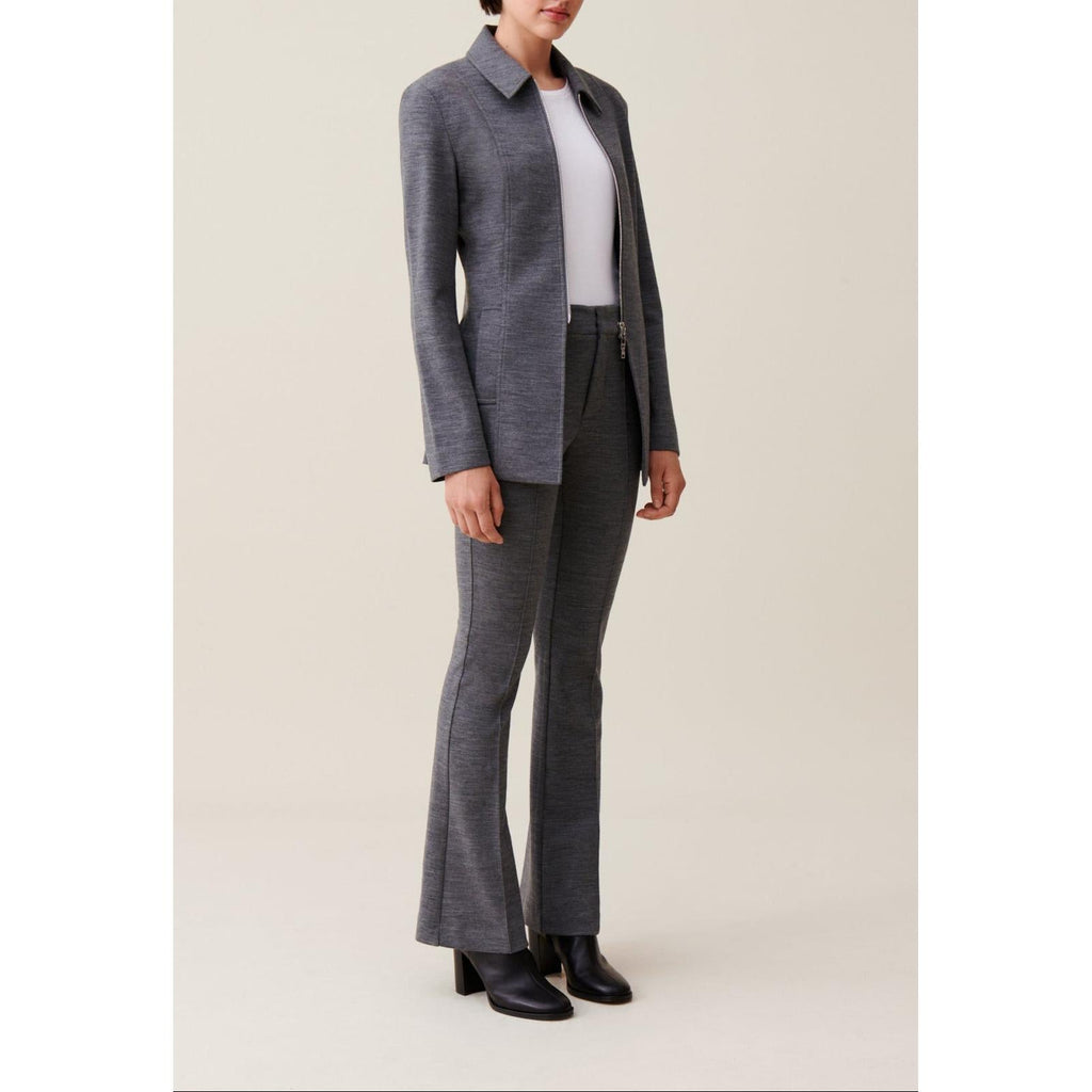 Claudie Pierlot - Chaqueta Entallada Con Cremallera Gris