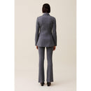 Chaqueta ajustada con cremallera gris