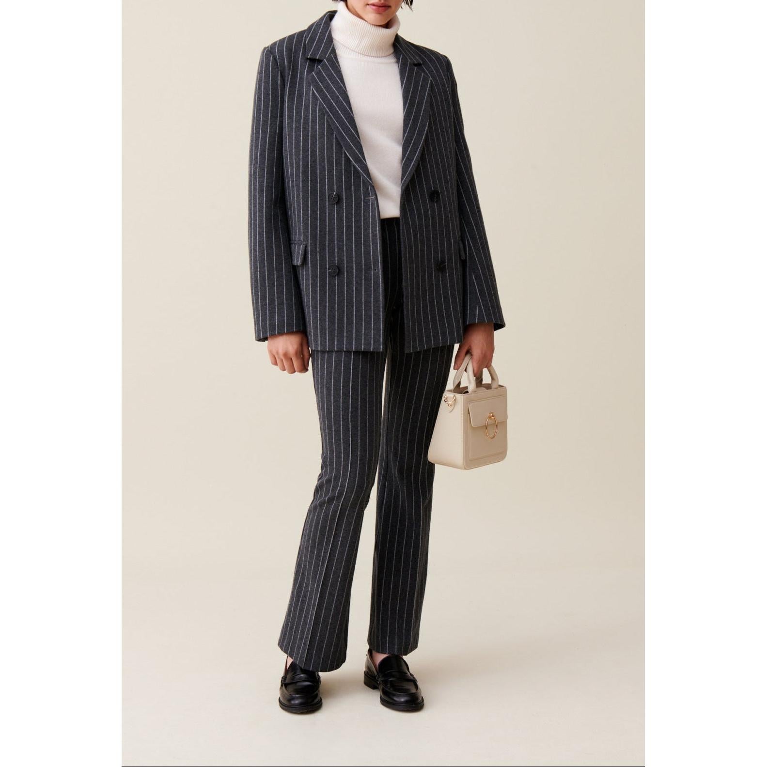 Claudie Pierlot - Oversized Striped Tailored Jacket