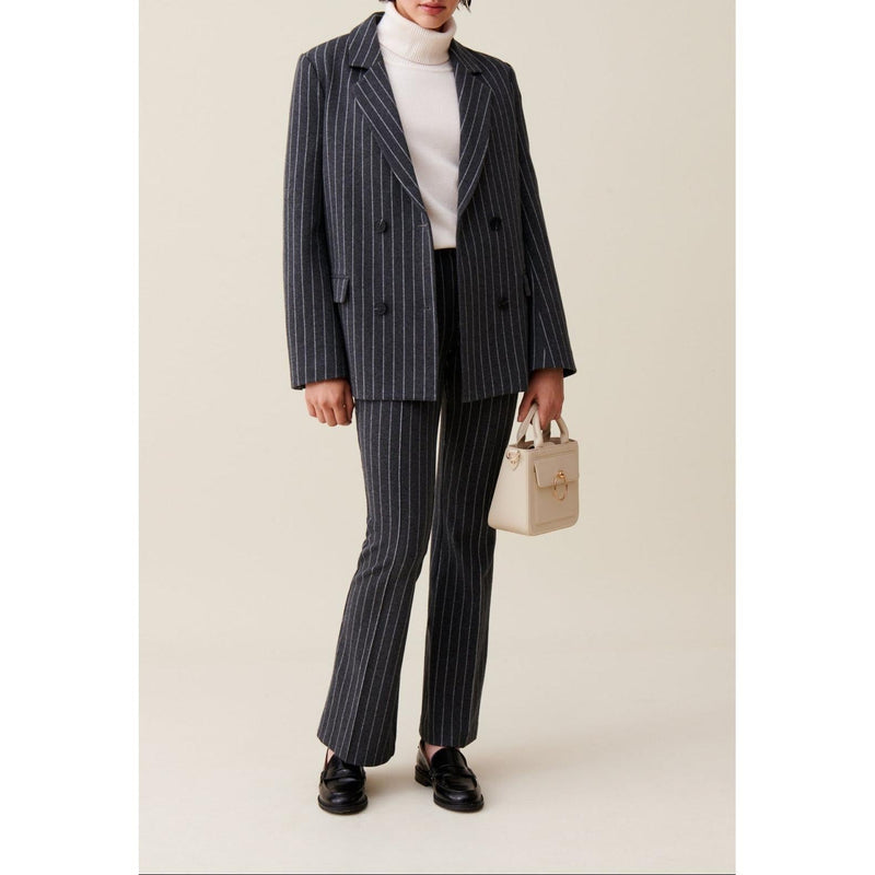 Veste Tailleur Rayée Oversized