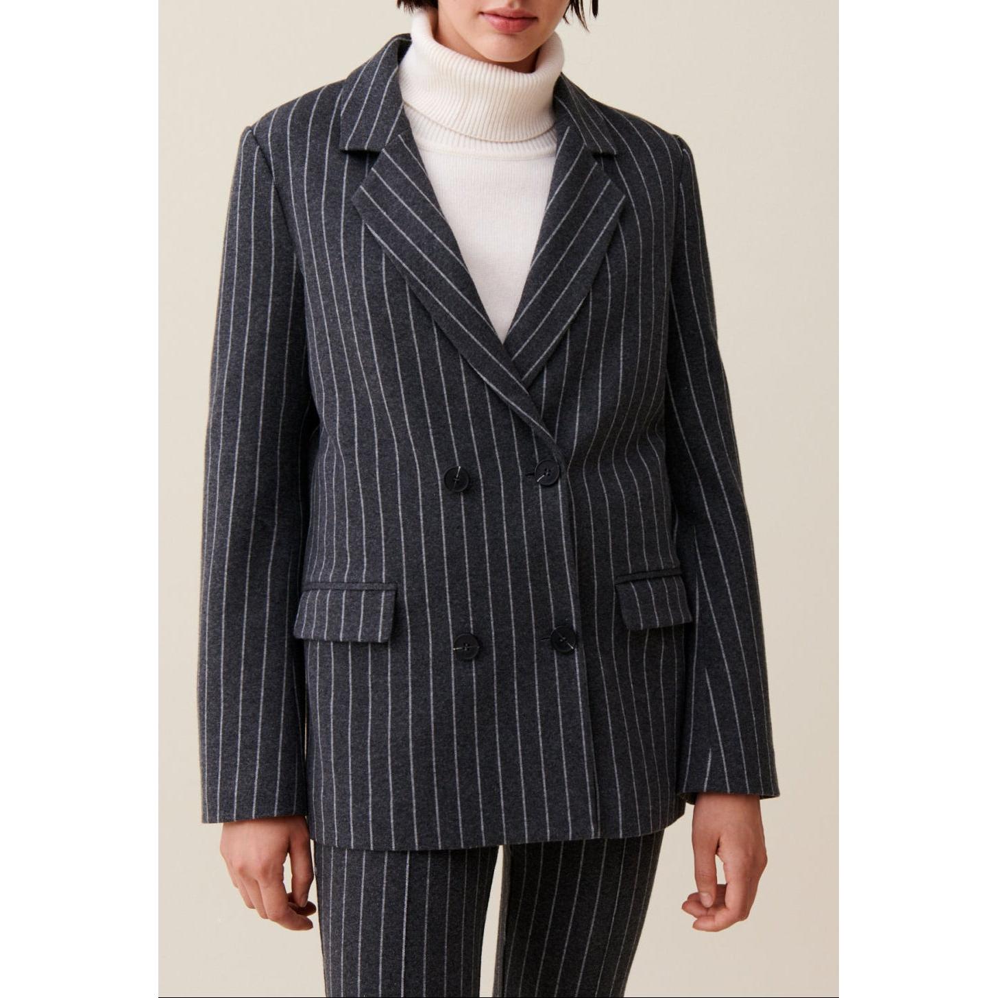 Claudie Pierlot - Oversized Striped Tailored Jacket