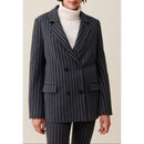 Veste Tailleur Rayée Oversized