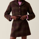 Veste Courte Carreaux Boutonnée