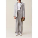 Chaqueta de traje gris de mezcla de lana