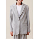 Chaqueta de traje gris de mezcla de lana