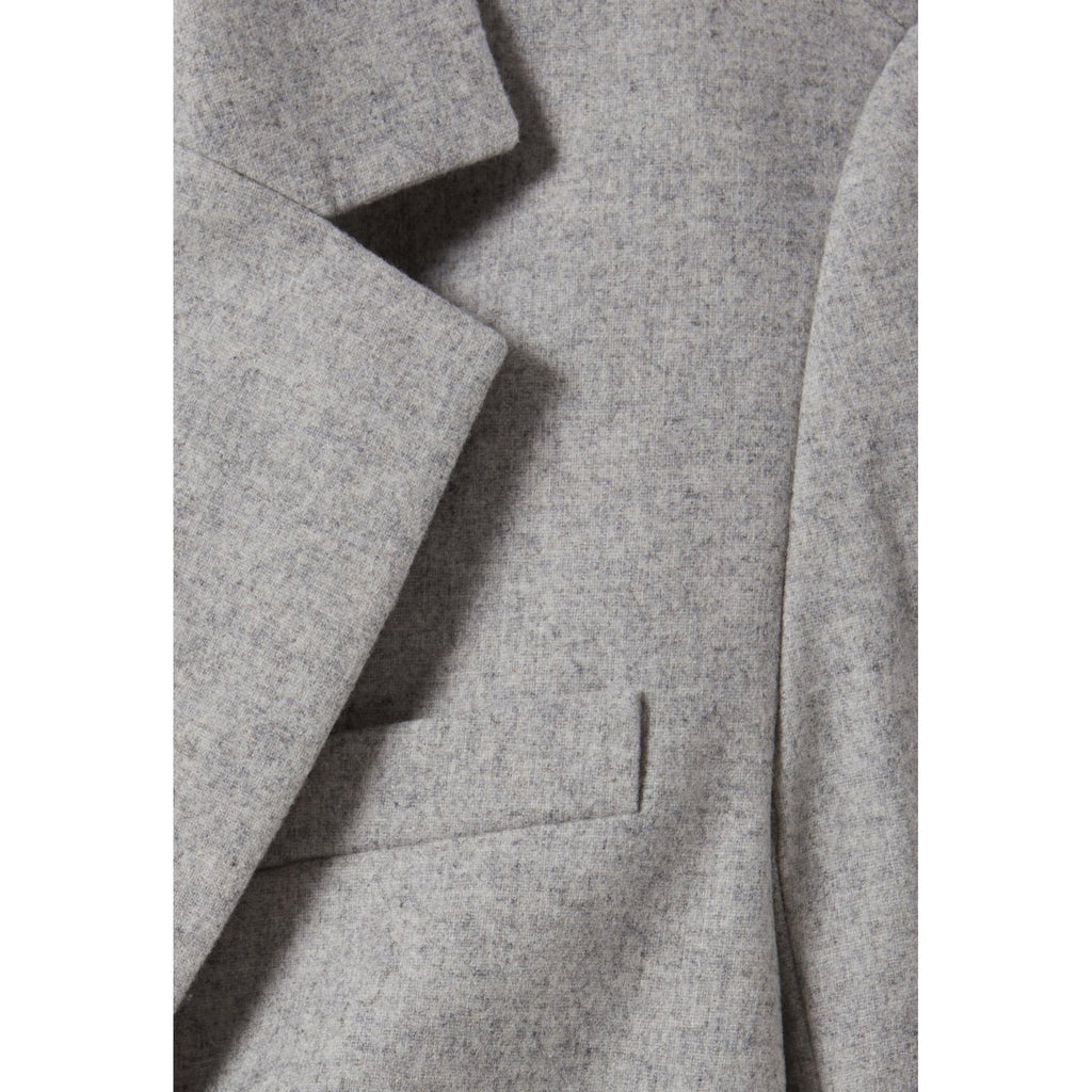 Chaqueta de traje gris de mezcla de lana