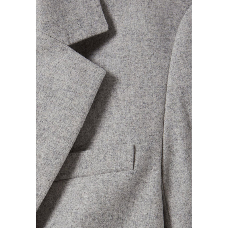 Chaqueta de traje gris de mezcla de lana
