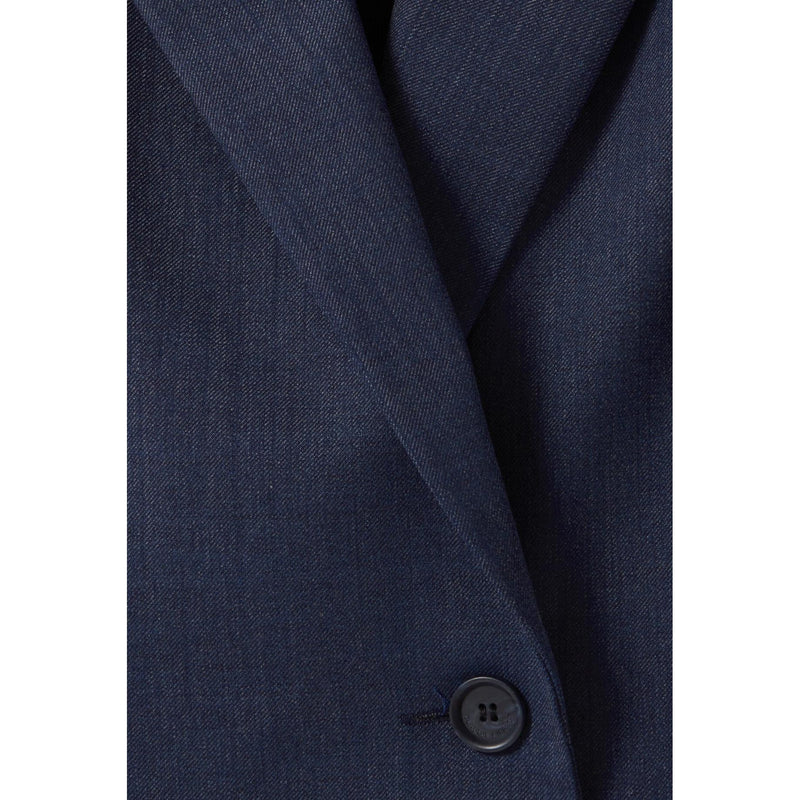 Chaqueta de traje cruzada azul marino