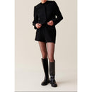 Veste Droite Noire Tweed