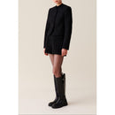 Veste Droite Noire Tweed