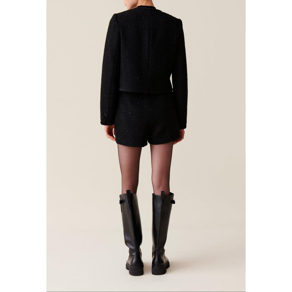 Claudie Pierlot - Black Straight Tweed Jacket