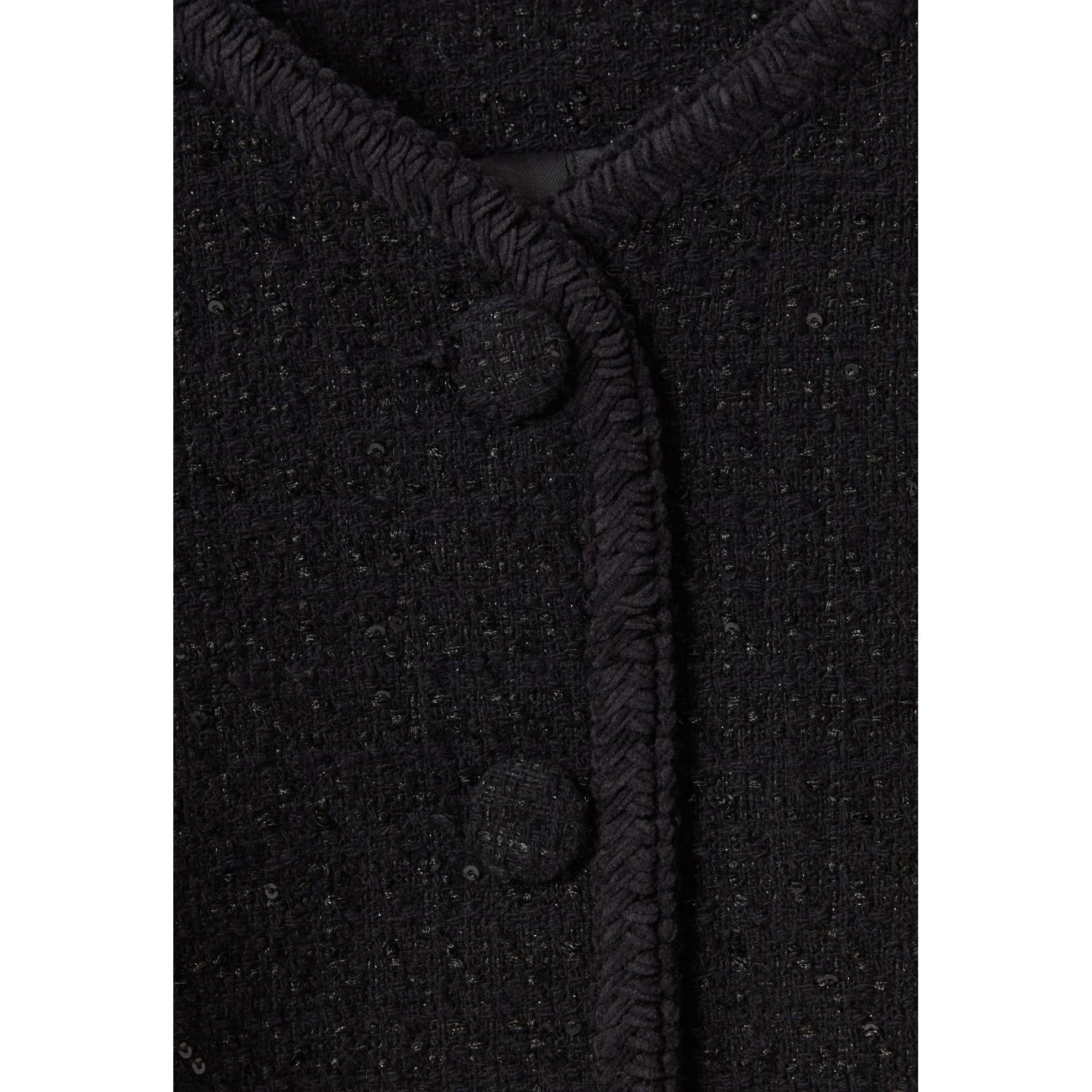 Claudie Pierlot - Black Straight Tweed Jacket