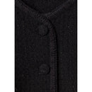 Veste Droite Noire Tweed