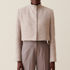 Claudie Pierlot - Cropped Jacket with Stand-Up Collar