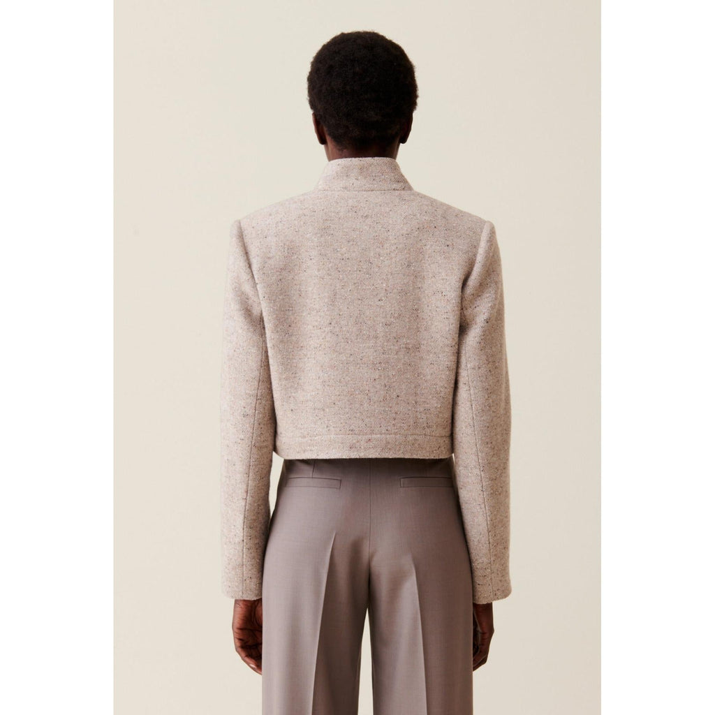 Claudie Pierlot - Cropped Jacket with Stand-Up Collar