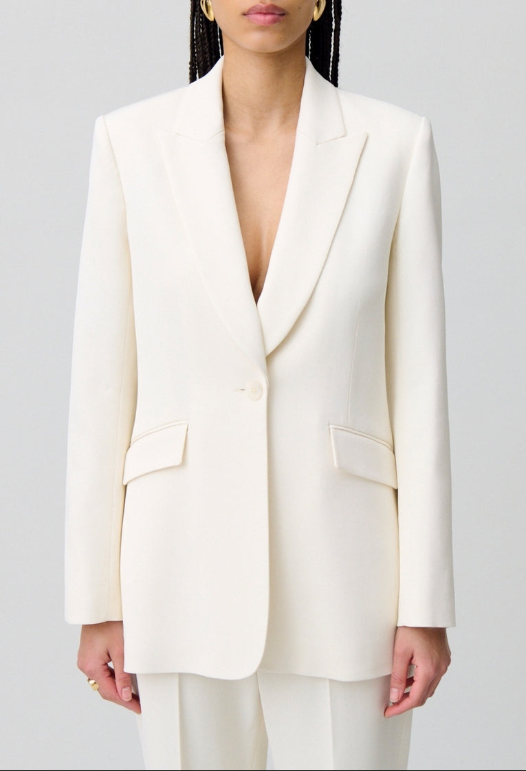 Blazer Velours Blanc